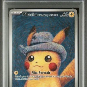 Pikachu with Grey Felt Hat – PSA 8